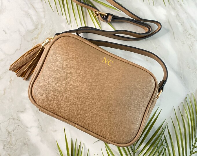 CAMEL TAN Cross Body Messenger Camera Bag Vegan Leather Etsy UK