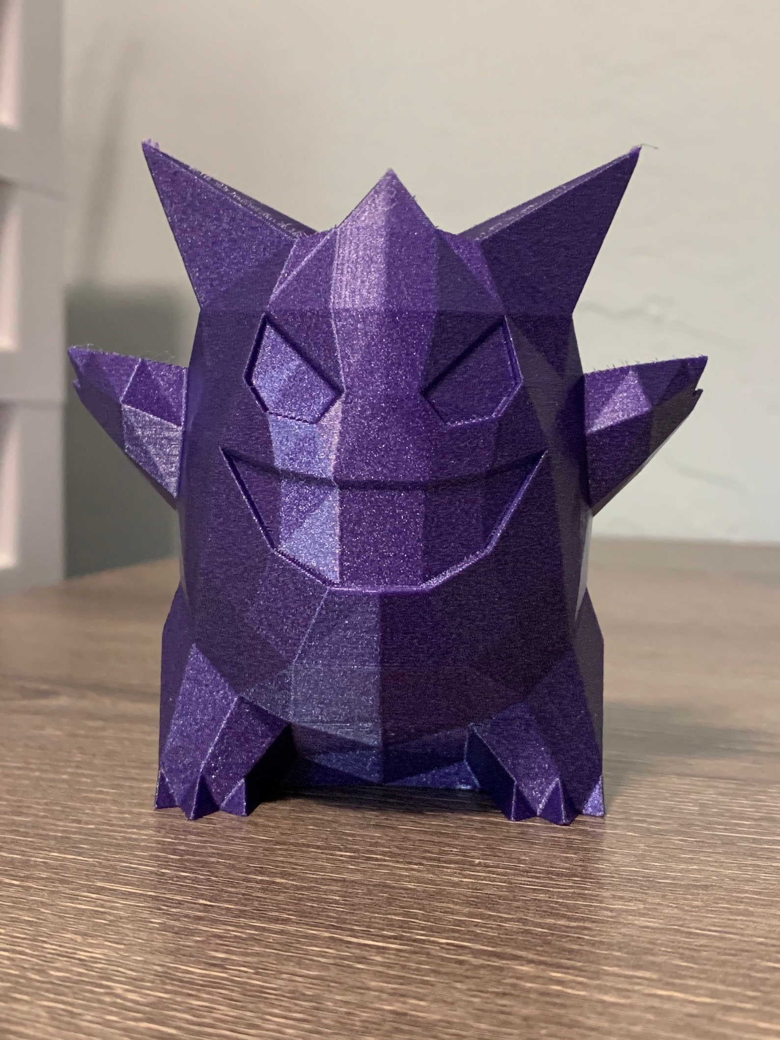 3D Printed Pokemon Pokémon Gengar Low Poly Style Glittery | Etsy