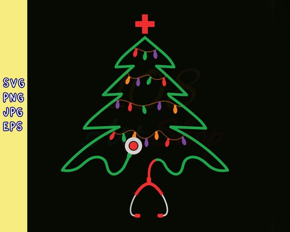 Download Medical Christmas Tree Svg Stethoscope Christmas Tree | Etsy