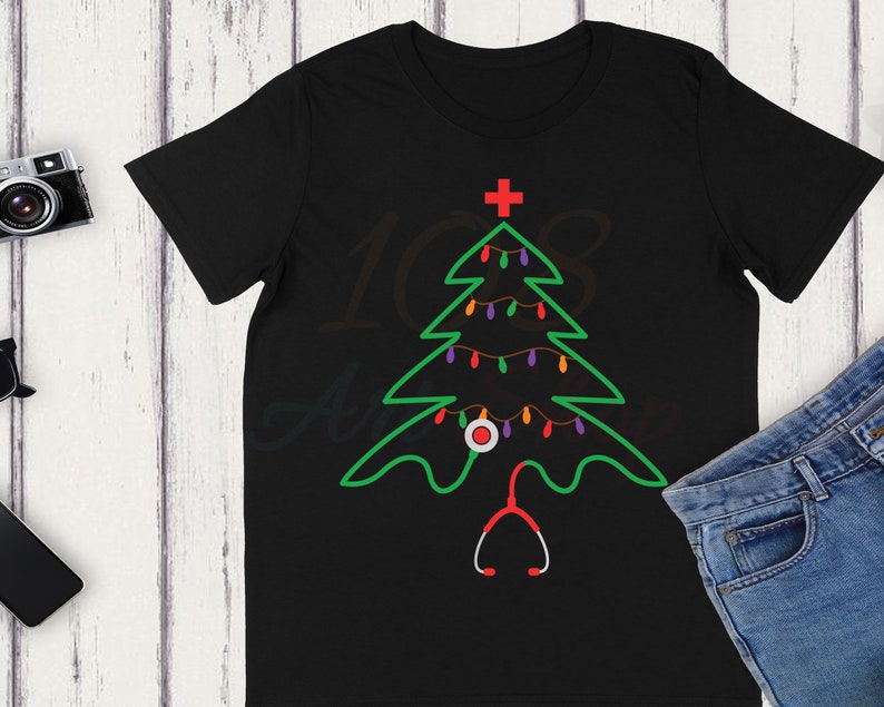 Medical Christmas Tree Svg Stethoscope Christmas Tree Etsy