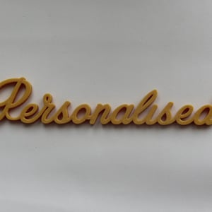Personalised Marshall-style badge. Different colors and sizes.
