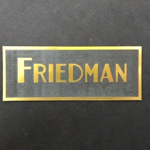 Friedman Logo on Gold 150mm - Etsy