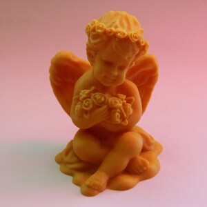 Angel with roses 3D printed
