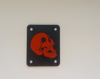 BC Rich Size custom Guitar Neck Plate With Skull