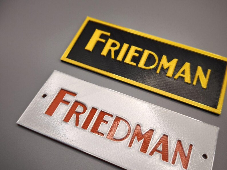 Friedman Logo on Gold 150mm - Etsy