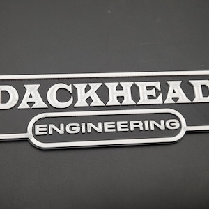 Personalized logo in the style of Mesa Engineering amplifiers. 3D printed