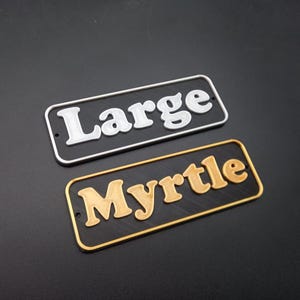 Personalized Boogie amp-style logo. 3D print