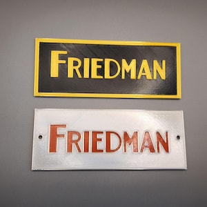 Friedman logo on gold 150mm