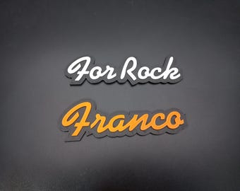 Personalized logo in the style of TWO - ROCK amplifiers. 3D printed. 150mm.