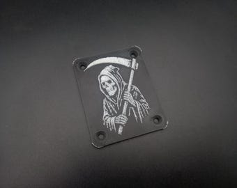 Custom Guitar neck plate "Death"
