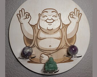 Buddha Gift Crystals Gemstones Display Shelf Wall Decor Room Decor Gift Ideas Gift for her Gifts for Teens