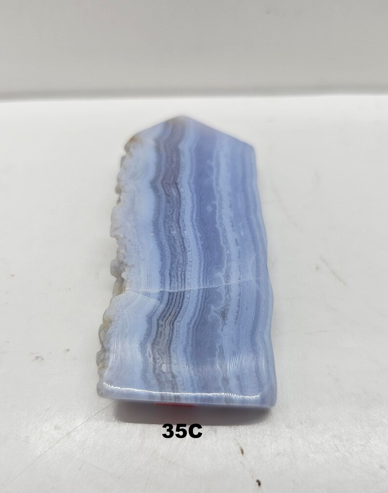 Line up picture of Blue Lace Agate Crystal Towers 35C