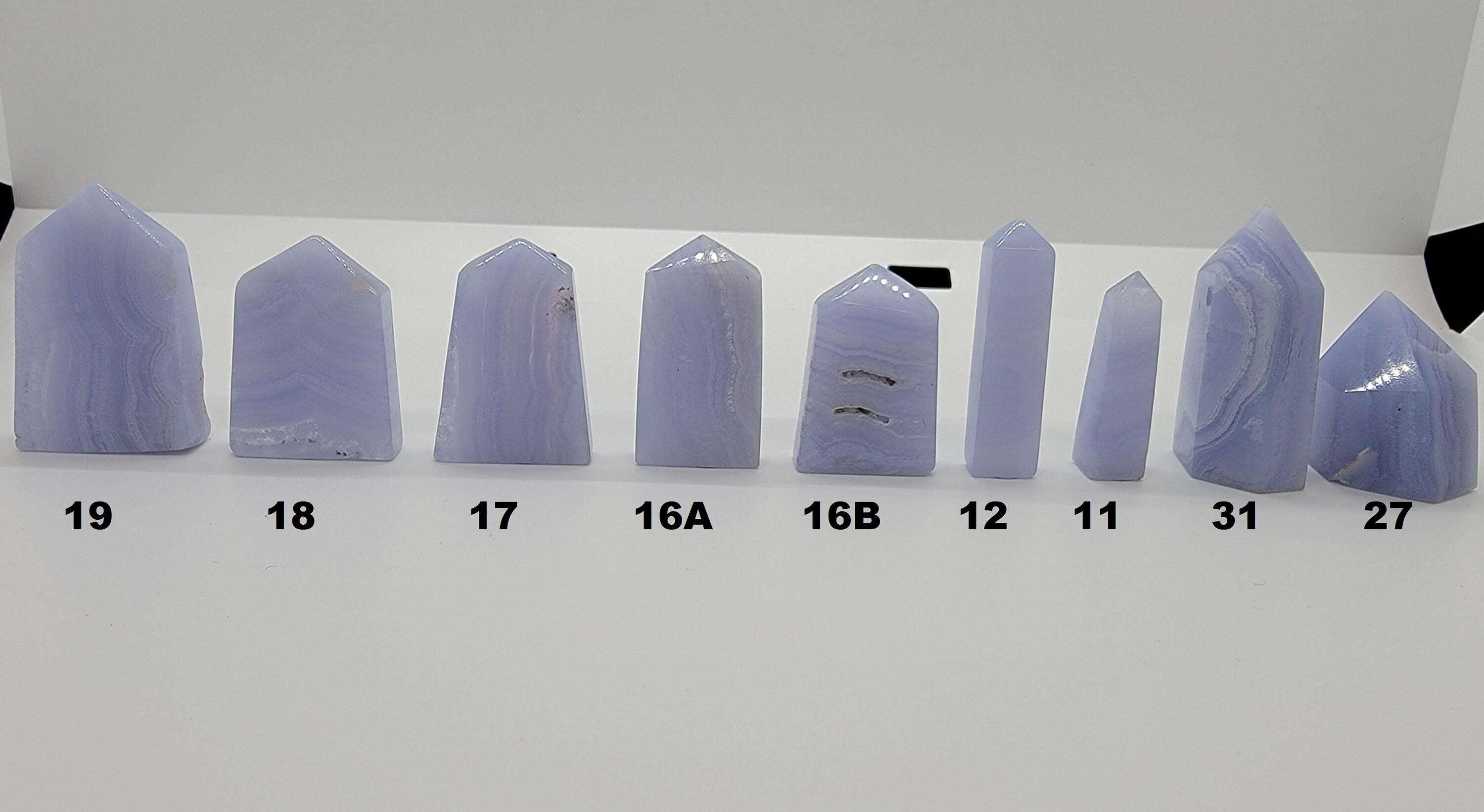 Blue Lace Agate Towers Tower Pointed Gemstones Healing Etsy