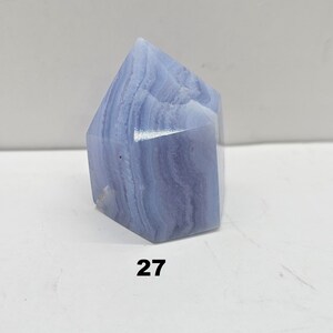 Line up picture of Blue Lace Agate Crystal Towers 27