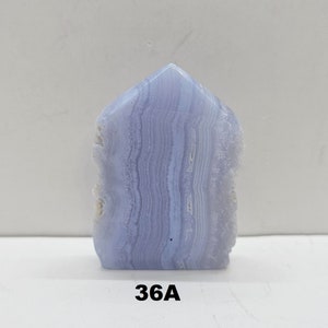 Line up picture of Blue Lace Agate Crystal Towers 36A