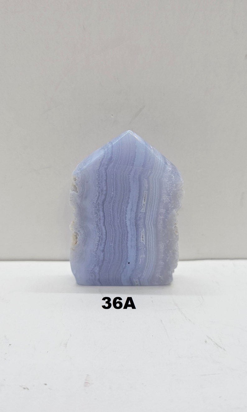 Line up picture of Blue Lace Agate Crystal Towers 36A