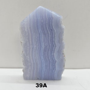 Line up picture of Blue Lace Agate Crystal Towers 39A