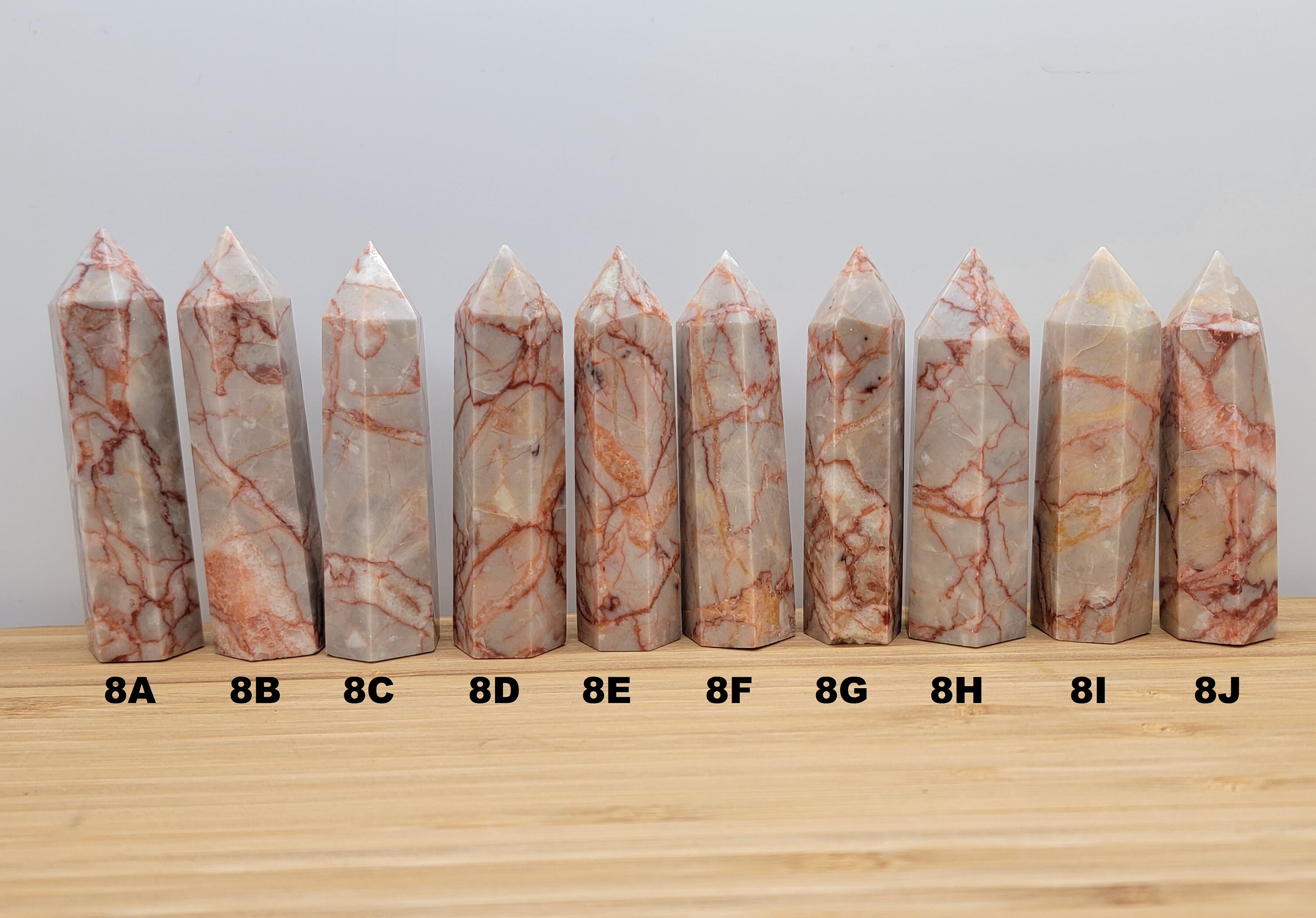 Red Vein Jasper Crystals Tower Gemstones High Quality Healing Etsy