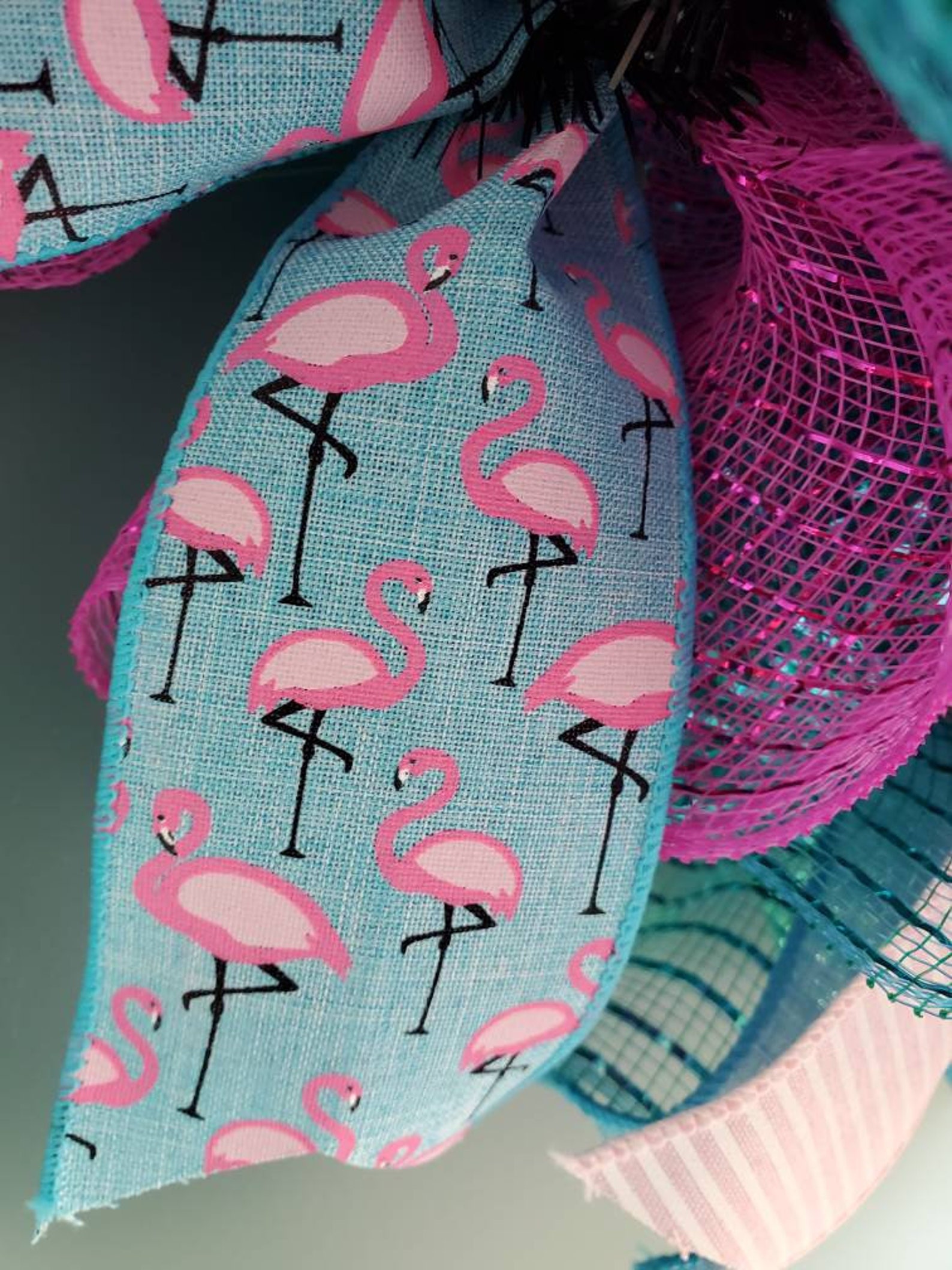 Flamingo Wreath Embroidery Flamingo Wreath Embroidery