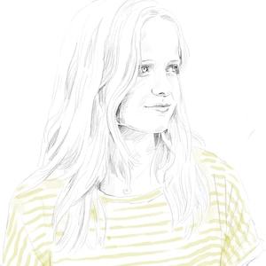 Custom Portrait Sketch with Colour Wash - One subject