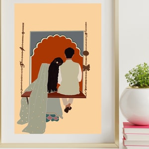 Desi Art, Indian Art, Indian Wall Art, South Asian Art, Tamil, Asian Art, SouthIndian Art, Brown Girl, Desi Print, Digital download