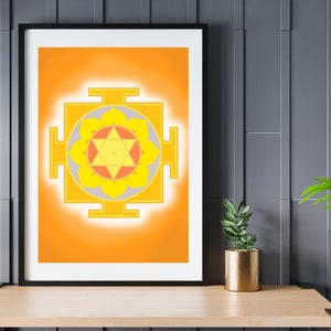 Jupiter yantra, Yantra painting, Spiritual gift, Yantra mandala, wall art, Meditation art, Digital download, Vastu yantra, Yoga , Positivity