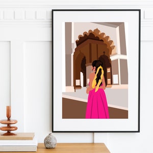 Desi Art, Indian Art, Indian Wall Art, South Asian Art, Tamil, Asian Art, South Indian Art, Brown Girl, Desi Print, Digital download