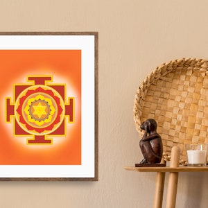 Yantra painting, Sun Yantra, Spiritual gift, Yantra mandala, wall art, Meditation art, Digital download, Vastu yantra, Yoga, positive vibes