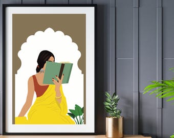 Desi Art, Indian Art, Indian Wall Art, South Asian Art, Tamil, Asian Art, South Indian Art, Brown Girl, Desi Print, Digital download