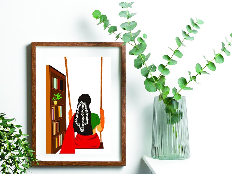 Desi Art Indian Art Indian Wall Art South Asian Art Tamil Etsy