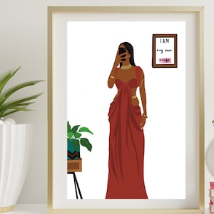 Desi Art, Indian Art, Indian Wall Art, South Asian Art, Tamil, Asian Art, South Indian Art, Brown Girl, Desi Print, Digital download