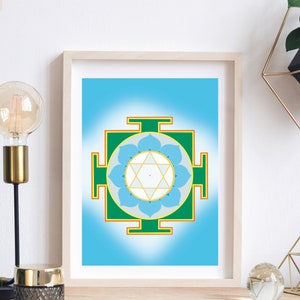 Saraswati yantra, Yantra painting, Spiritual gift, Yantra mandala, wall art, Meditation art, Digital download, Vastu yantra, Yoga Art