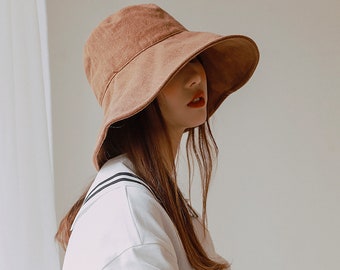 wide brim bucket hat womens