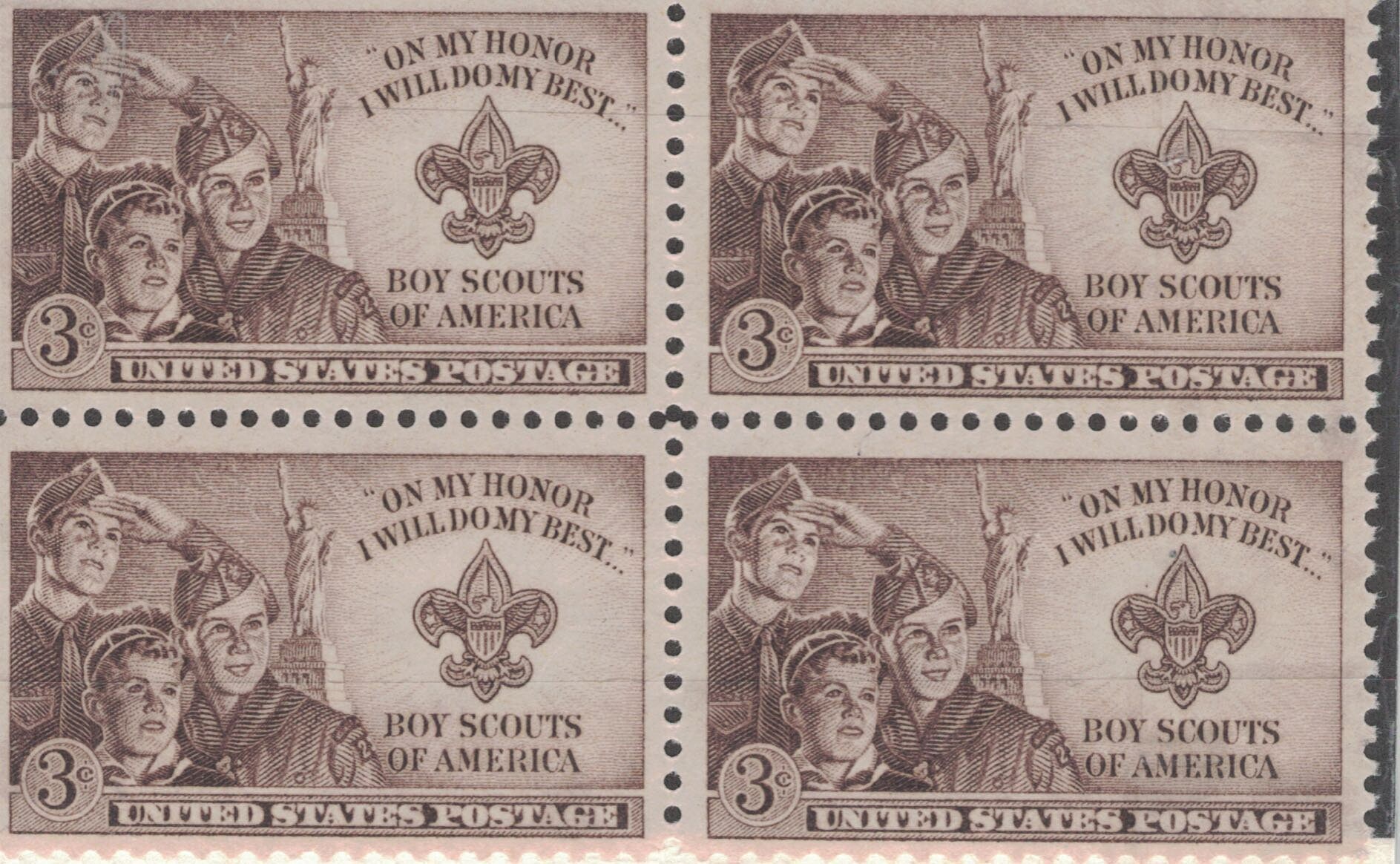Boy Scouts of America US Postage 3c Encased Authentic Stamp Etsy