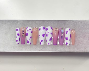 Ombre Cow Print Nails