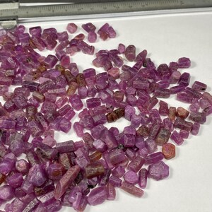Madagascar Ruby Crystals – 300-Gram Raw Corundum Lot, Africa