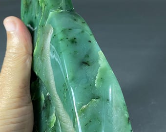 Green Nephrite Jade Crystal Tower, Polished Stone Decoration - Etsy