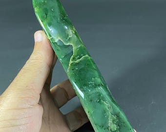 Green Nephrite Jade Crystal Tower, Polished Stone Decoration - Etsy