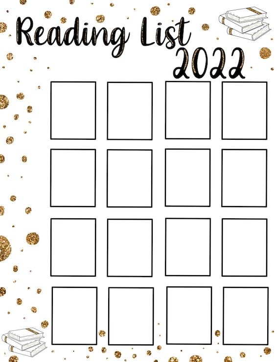 Digital Reading List Template PDF 2022 Book List Books to Etsy Digital Reading List Template PDF 2022 Book List Books to Etsy