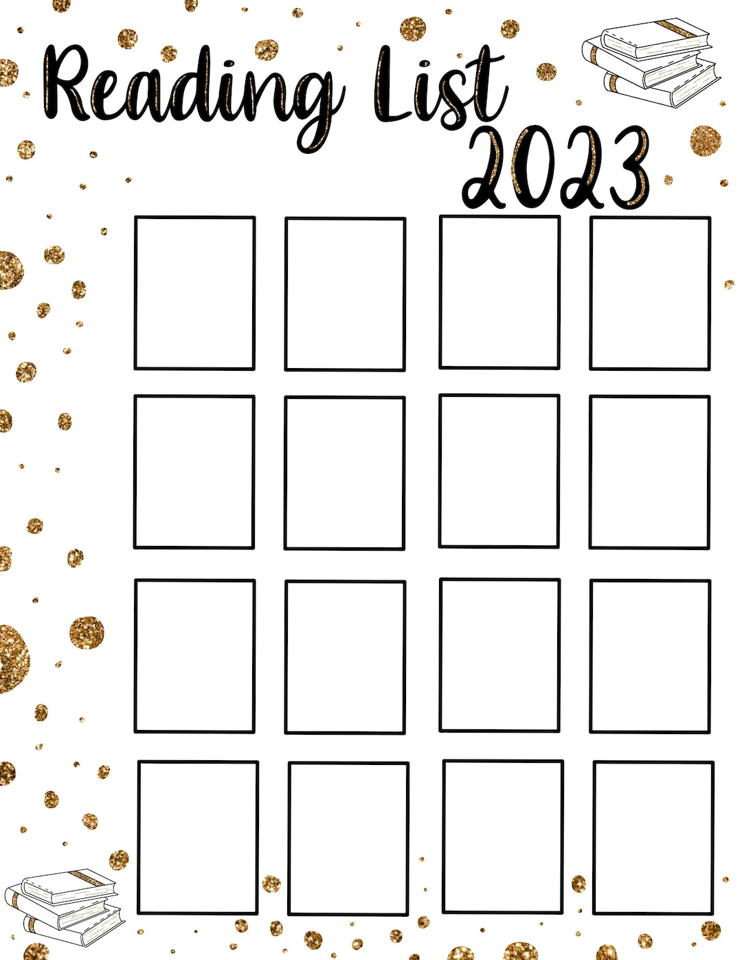 Digital Reading List Template PDF 2023 Book List Books to Readreading