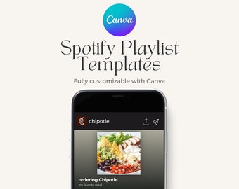 Spotify Playlist Canva Template | Fully Customizable | INSTANT Digital Download | Social Media Template | Canva Pro