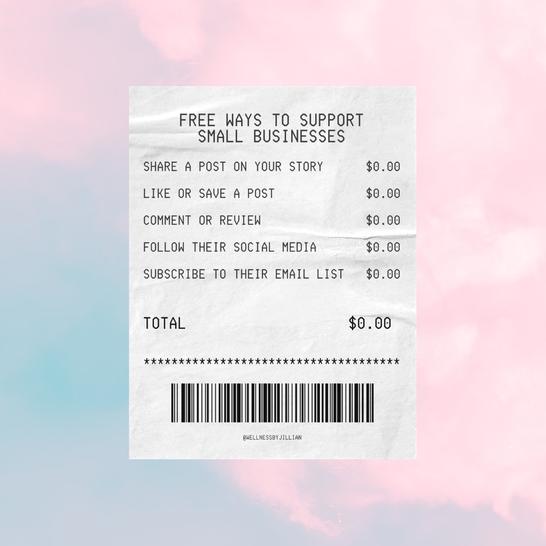 Aesthetic Receipt CANVA Template: INSTANT DOWNLOAD Customizable Social