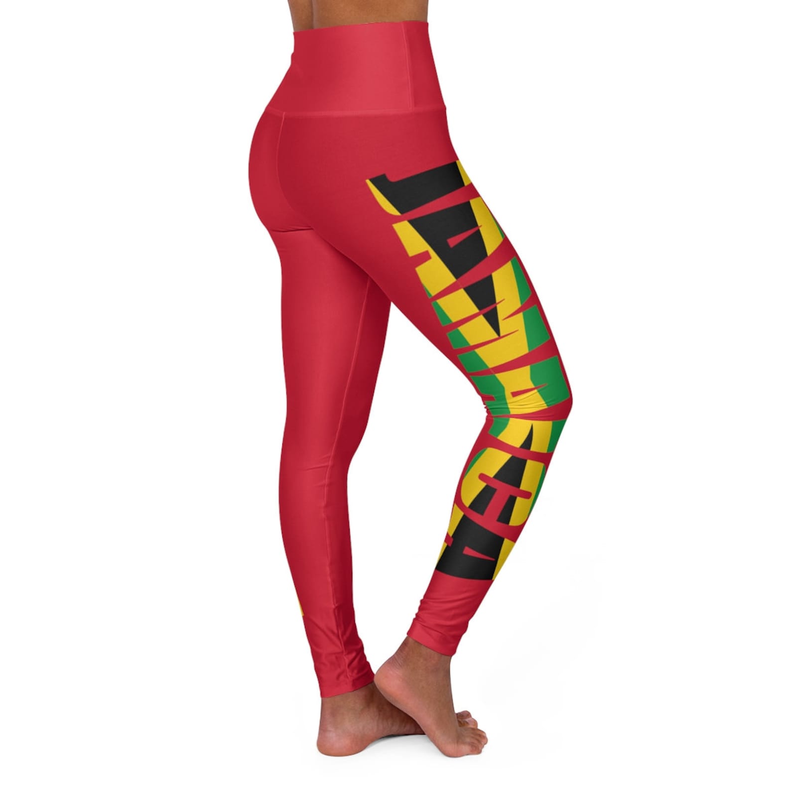Jamaican Flag High Waisted Yoga Leggings 5 Colors Available Etsy