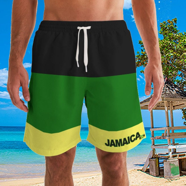 Zion Jamaicanthemed Men/boys Swim Trunks Etsy