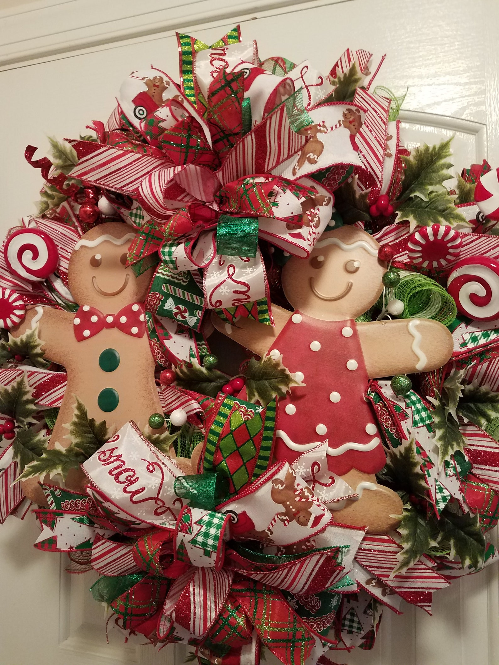 Couronne de Noël Décoration des Fêtes Porte-porte de Noël | Etsy