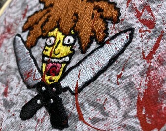 Side Show Character Blood Splatter Embroidery