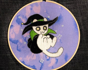 Witchy Cat Embroidery