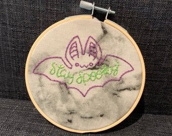 Spooky Bat Embroidery