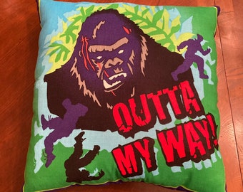 Retro King Kong Decorative Throw Pillow