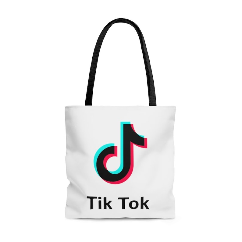 TikTok Tote bag White background